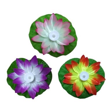 Flytende LED-belysning lotusblomst for basseng og spa - 3-farget