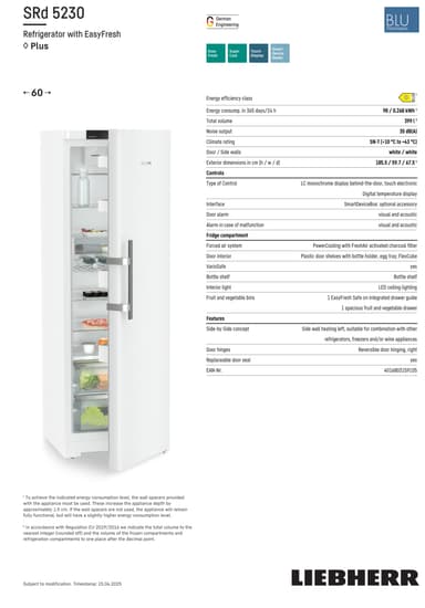 Liebherr fryseskap SFNd 5237-22 057 (rustfritt stål)