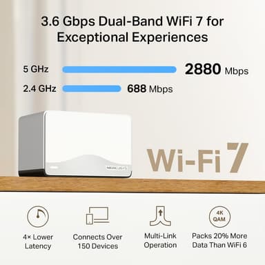 Mercusys Halo H27BE BE3600 Wi-Fi 7 Mesh system (3-pakning)