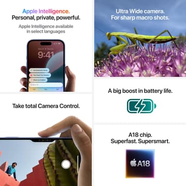 iPhone 16 Plus – 5G smarttelefon 256GB (hvit)