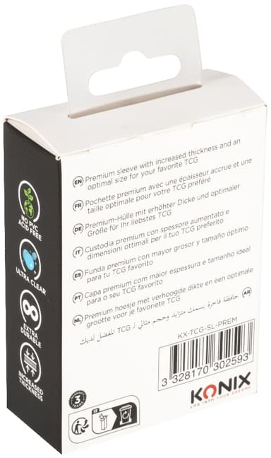 Konix Trading Card Game Premium Fit kortlommer (100-pakning)