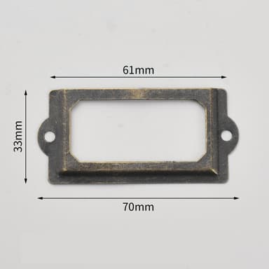 12 Etikettholdere - Metalletiketter Bronse