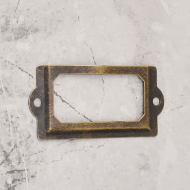 12 Etikettholdere - Metalletiketter Bronse