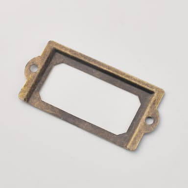 12 Etikettholdere - Metalletiketter Bronse