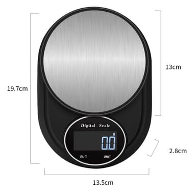 Elektronisk digital vekt 5 kg med 0,1 g presisjon