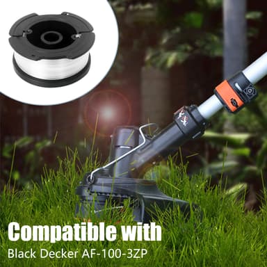 Erstatningssneller med kuttetråd til Black Decker AF-100-3ZP kantklipper, 3 stk.