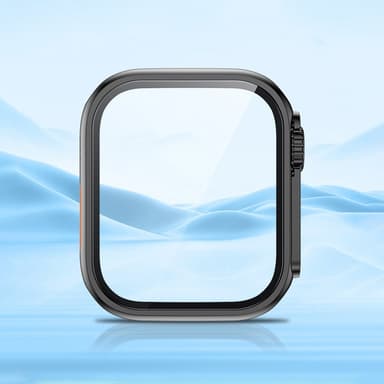 Apple Watch 45 mm hardt skall med herdet film Sort