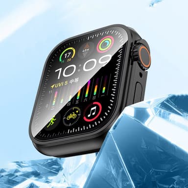 Apple Watch 45 mm hardt skall med herdet film Sort