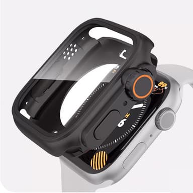 Apple Watch 45 mm hardt skall med herdet film Sort