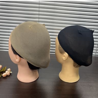 4-paks parykkhette, pustende nylonparykkhetter for kvinner Beige