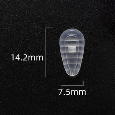 30 par A3 silikon sklisikre neseputer for briller Gjennomsiktig