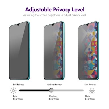 For Samsung Galaxy A26 5G 2 stk. personvern 28-graders anti-spion herdet glass