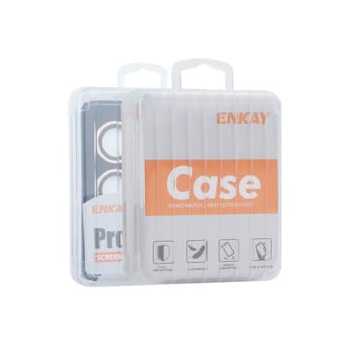 For iPhone 16e Kameralinsebeskytter ENKAY Hat-Prince Metallring Linsefilm