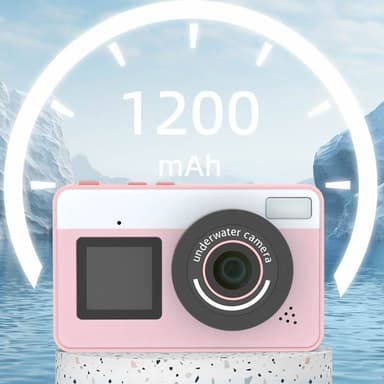 Digitalkamera Doble skjermer vanntett kamera + 32 GB kort + kortleser - Blå