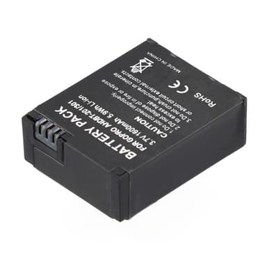 Batteri for GoPro Hero 3 kamera 3,7V 1600mAh AHDBT-201/301 erstatningsbatteri