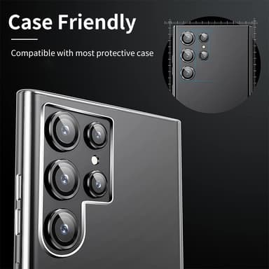 For Samsung Galaxy S25 Ultra Kameralinsebeskytter ENKAY Metallring Linsefilm