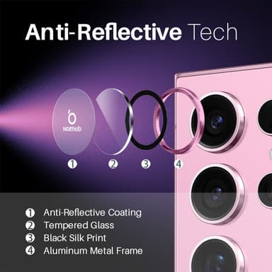 NORTHJO for Samsung Galaxy S25 Ultra Herdet Glass Kameralinsebeskytter