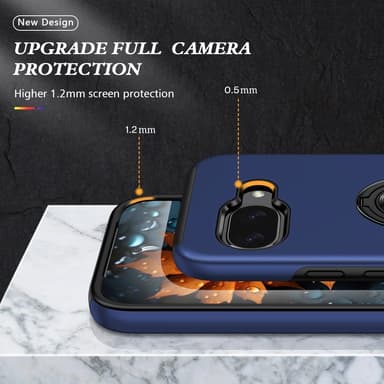 For Pixel 9A Hybrid Deksel med Fingerring