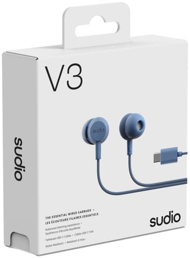 Sudio V3 kablede hodetelefoner (blå)
