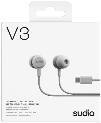 Sudio V3 kablede hodetelefoner (hvit)