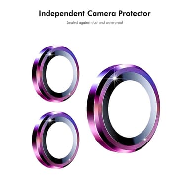 For iPhone 16e Kameralinsebeskytter ENKAY Hat-Prince Metallring Linsefilm