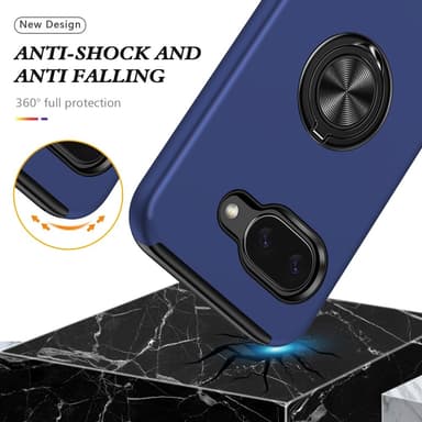 For Pixel 9A Hybrid Deksel med Fingerring
