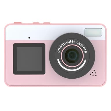 Digitalkamera Doble skjermer vanntett kamera + 32 GB kort + kortleser - rosa