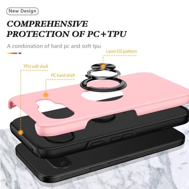 For Pixel 9A Hybrid Deksel med Fingerring