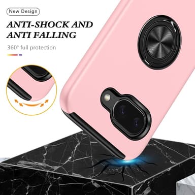 For Pixel 9A Hybrid Deksel med Fingerring