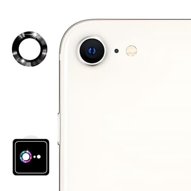 For iPhone 16e Kameralinsebeskytter ENKAY Hat-Prince Metallring Linsefilm