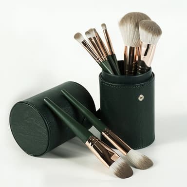14 stk Makeup Brush Sett Foundation Powder Concealer Brushes Børsteholder