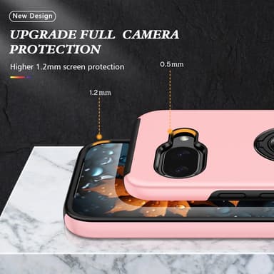 For Pixel 9A Hybrid Deksel med Fingerring
