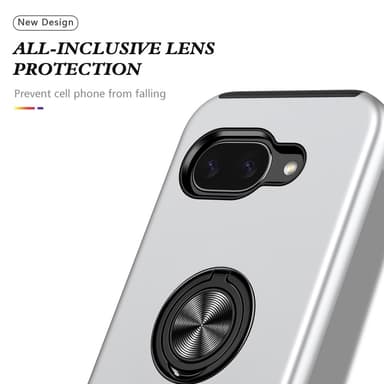 For Pixel 9A Hybrid Deksel med Fingerring
