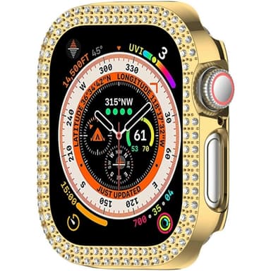 For A Watch Series 10 42mm Case Cover Frame Bling Rhinestone Decor - Gull