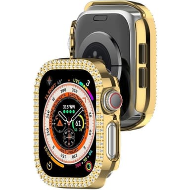 For A Watch Series 10 42mm Case Cover Frame Bling Rhinestone Decor - Gull