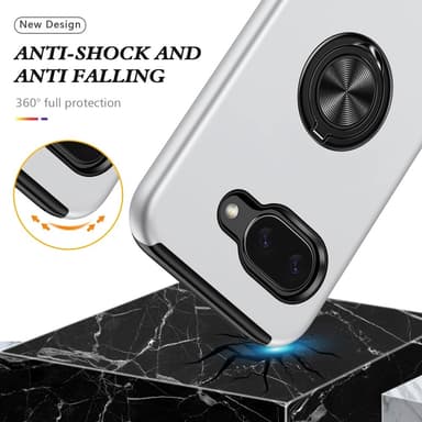 For Pixel 9A Hybrid Deksel med Fingerring