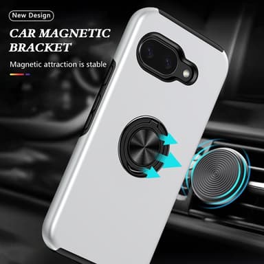 For Pixel 9A Hybrid Deksel med Fingerring