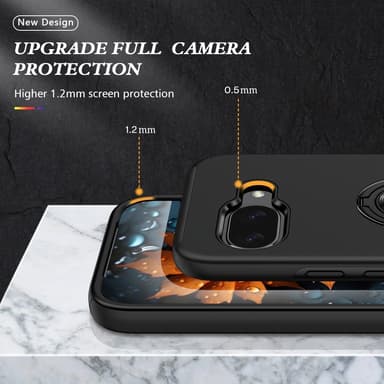 For Pixel 9A Hybrid Deksel med Fingerring