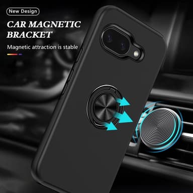 For Pixel 9A Hybrid Deksel med Fingerring
