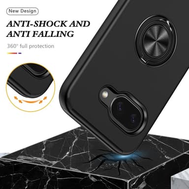 For Pixel 9A Hybrid Deksel med Fingerring