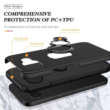 For Pixel 9A Hybrid Deksel med Fingerring