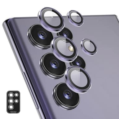 For Samsung Galaxy S25 Ultra Kameralinsebeskytter ENKAY Metallring Linsefilm