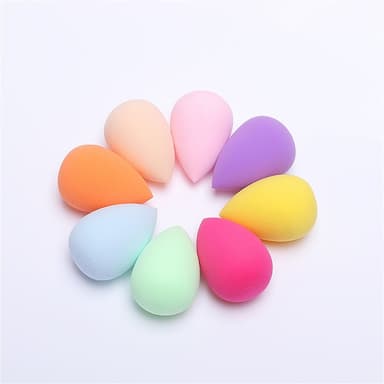 2 stk Makeup Sponge Blender Teardrop Beauty Egg Cleansing Puff Skin Care - Lys lilla