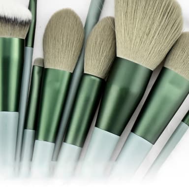 13 stk Makeup Brush Set Kosmetiske børster Soft Fiber Foundation Contour - Gul