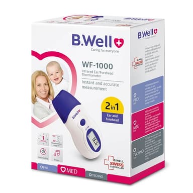 B.WELL Febertermometer WF-1000 IR Øre/Panna