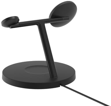 Belkin BoostCharge Pro 3-in-1 Qi2 trådløs ladestøtte (sort)