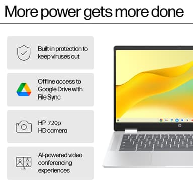 HP Chromebook x360 14 N100/4/128/IPS 14” bærbar PC