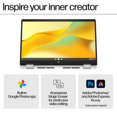 HP Chromebook x360 14 N100/4/128/IPS 14” bærbar PC