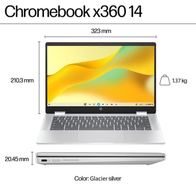 HP Chromebook x360 14 N100/4/128/IPS 14” bærbar PC