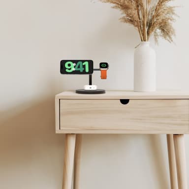 Belkin BoostCharge Pro 3-in-1 Qi2 trådløs ladestøtte (sort)